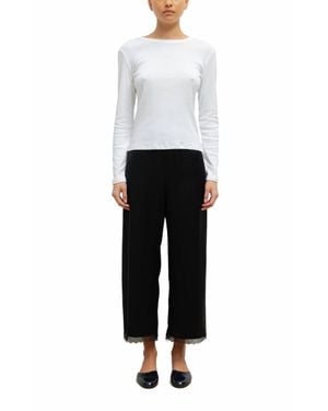 Leset Nando Slim Fit Long Sleeve Top - White