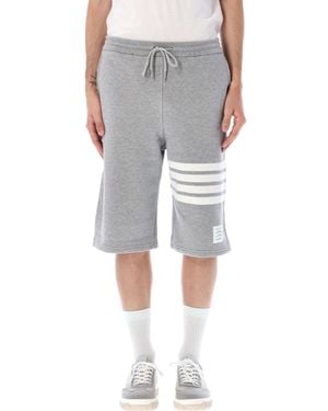 Thom Browne Classic Loopback Cotton Sweat Shorts - Gray