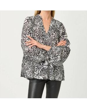 Lilly Pulitzer Lourdes Long Sleeve Top - Gray