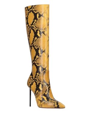 Bally Barbra Knee High Leather Boots - Metallic