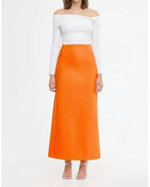 Acler Balderstone Maxi Skirt - Orange