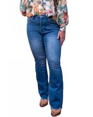 Kancan High Rise Boot Cut Jeans - Blue