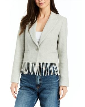 Drew Lillith Single-Button Blazer - White
