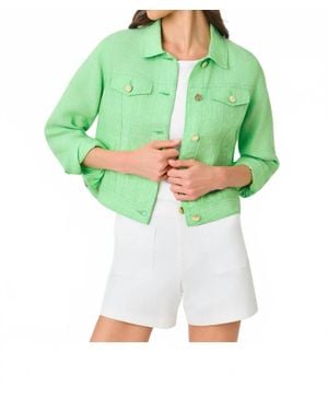 Lilly Pulitzer Seaspray Linen Jacket - Green