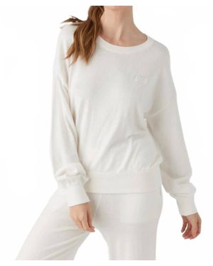 Sol Angeles Coastal Waves Crew Neck Sweater - White
