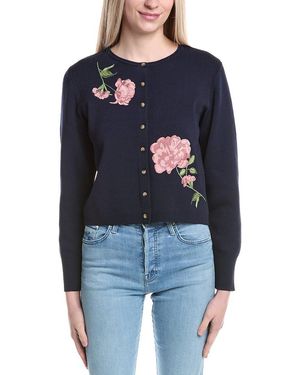 Ted Baker Embroidered Floral Cardigan - Blue