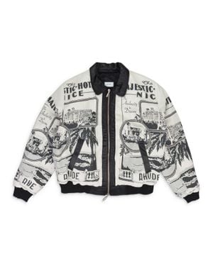 Rhude Vouyage Bomber Jacket - Gray