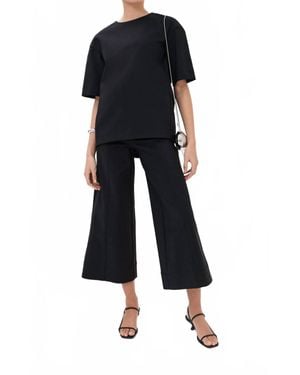 Jonathan Simkhai Kallin Cropped Wide Leg Pant - Black