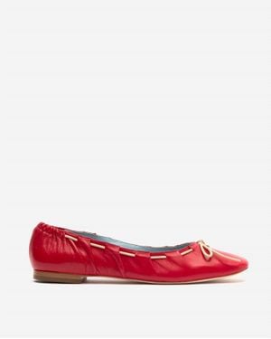 Frances Valentine Ava Ballerina Flat - Red