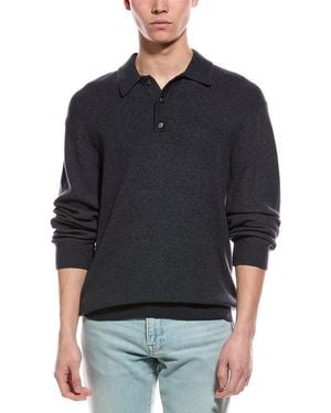 Slate & Stone Ribbed Polo Sweater - Black