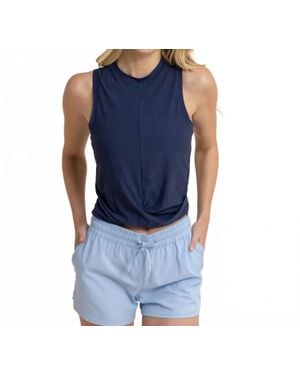 Southern Tide Lacy Brrr-Illiant Twist Top - Blue