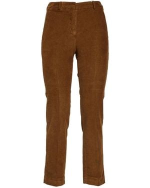 Incotex Tailored Straight-Leg Textured Pants - Brown