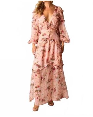 BuddyLove Pia Long Sleeve Maxi Dress - Pink