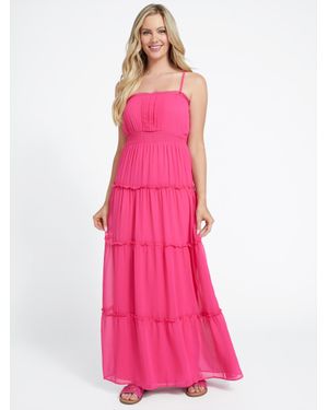 Guess Zariah Tiered Maxi Dress - Pink