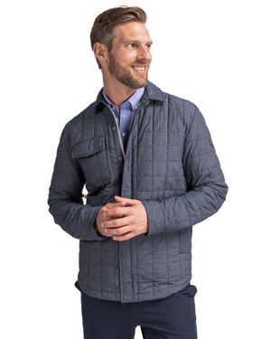 Cutter & Buck Rainier Primaloft Eco Insulated Quilted Shirt Jacket - Blue