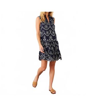 Karen Kane Sleeveless Eyelet Dress - Black