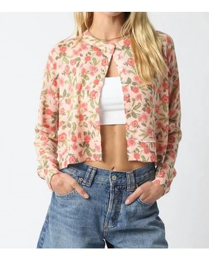 Olivaceous Louise Floral Knit Top - Multicolor