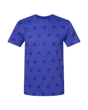 Code Five Star Print Tee - Blue