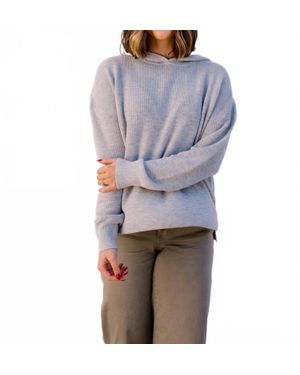 Be Cool Charlie Knit Hoodie Sweater - Gray