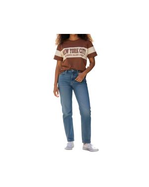 AMBAR New York City Printed Short Sleeve T-Shirt - Blue