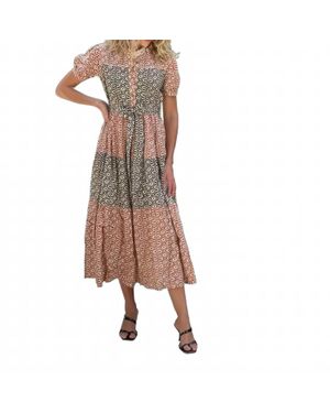 Just Darviny Ibiza Midi Dress - Brown