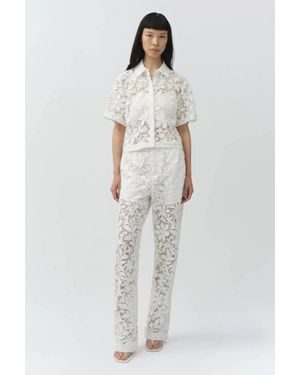 Jonathan Simkhai Annaelle Cotton Lace Top - White
