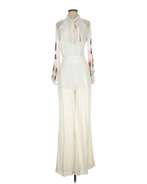 Free People Floral Embroidered Jumpsuit - White