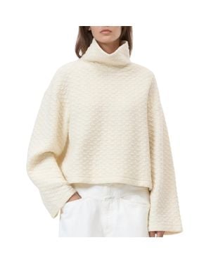Closed High-Neck Sweatshirt - Natural