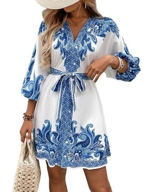 Vincent Mini Dress - Blue