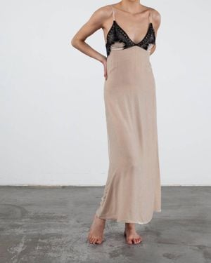 Sleeping with Jacques Freya Slip Dress - Gray