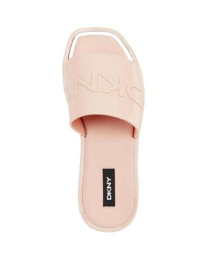 DKNY Laren Platform Slide Jelly Mold Powder Blush Wod K1296573 - Pink
