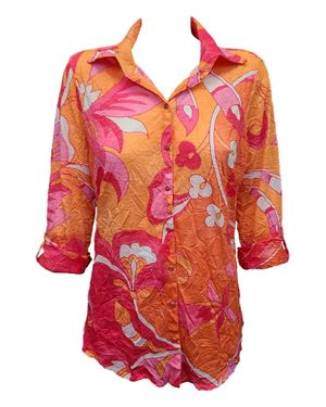 David Cline Roll-Up Sleeve Shirt - Red