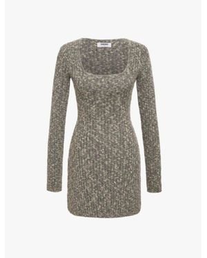 Rumored Alpine Mini Dress - Gray