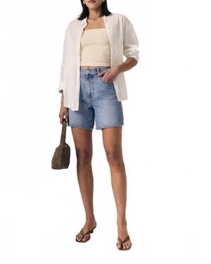 Le Jean Forget Me Not Frida Short - Blue
