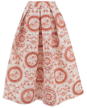 Lunatica Milano Flared Skirt With Fantasy Print