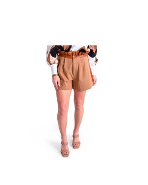 Emily Mccarthy Ruffle High Waist Short - Red