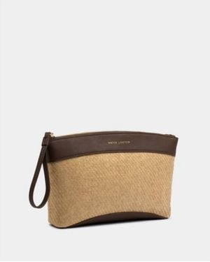 Katie Loxton Wristlet Raffia Clutch - Natural