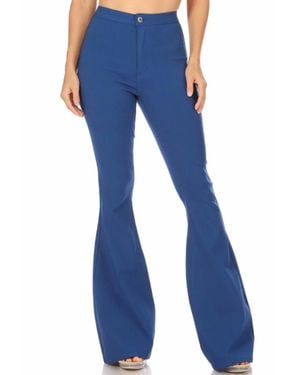 JC & JQ Jeans Super Stretch High-Waist Bell Bottom Pants - Blue