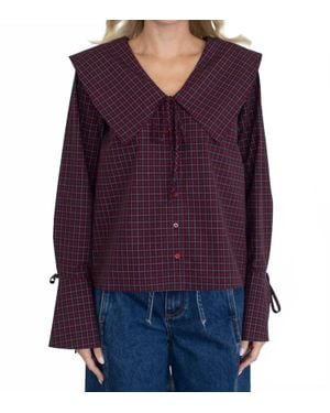 Things Between Sylvette Checkered Top - Purple
