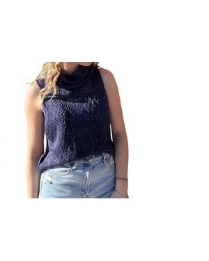 Angie Knit Tank - Blue
