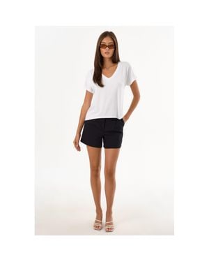 Lamarque Nerea Jersey V Neck Tee - White