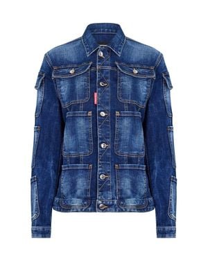 DSquared² Tactical Jean Denim Jacket - Blue