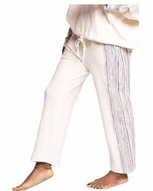 Eva Franco Stripe Chia Jogger Pants - White