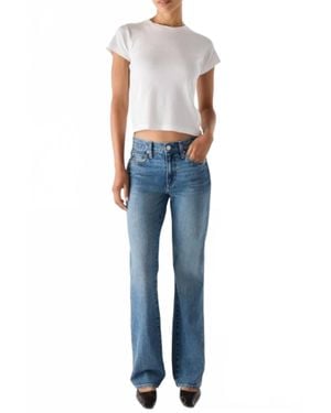 Amo Denim Marcenia Mid Rise Slouchy Bootcut Jean - Blue
