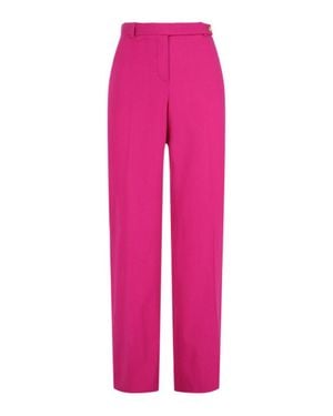 Versace Logo-Plaque Tailored Pants - Pink