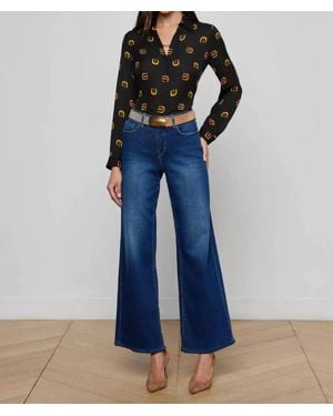 L'Agence Alicent Wide Leg Jean - Blue