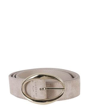 Orciani Sand Peach Double Reversible-Finish Leather Belt - Gray