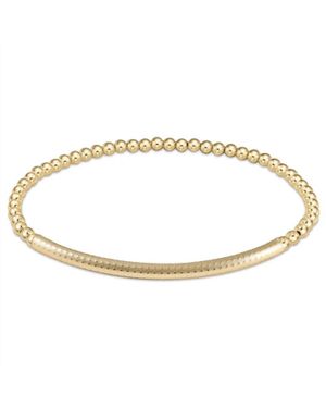 NEWTONE Classic Bliss Bar Texture Bracelet - Metallic