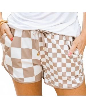 Jess Lea Checkered Dreams Everyday Shorts - White