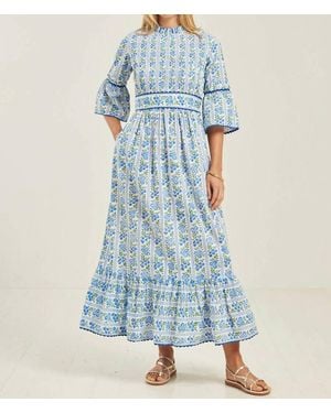 Pink City Prints Savannah Dress - Blue